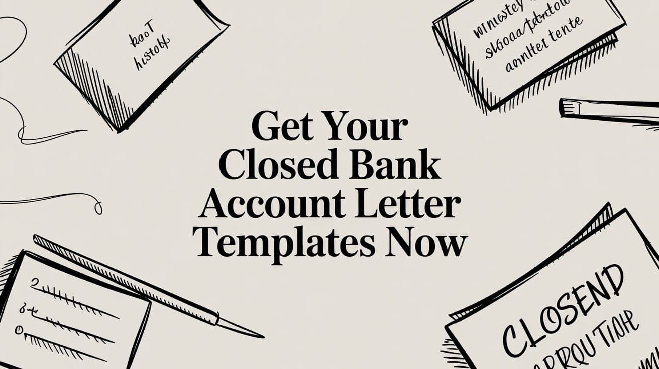 Get Your Closed Bank Account Letter Templates Now
