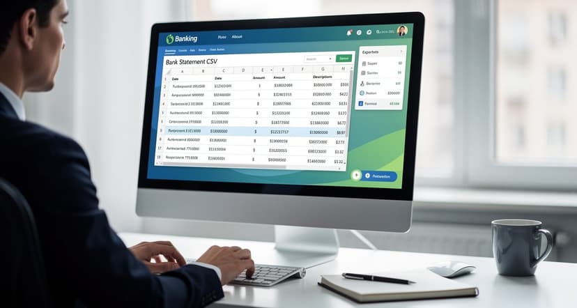 Bank statement to CSV free conversion showing Excel spreadsheet with organized transaction data